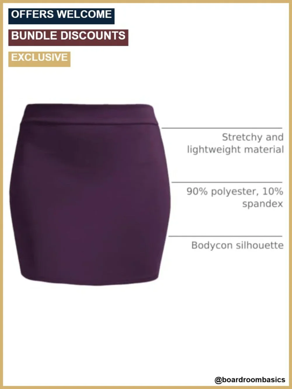 Stretch Knit Bodycon Pencil Mini Skirt - Premium Poly Spandex